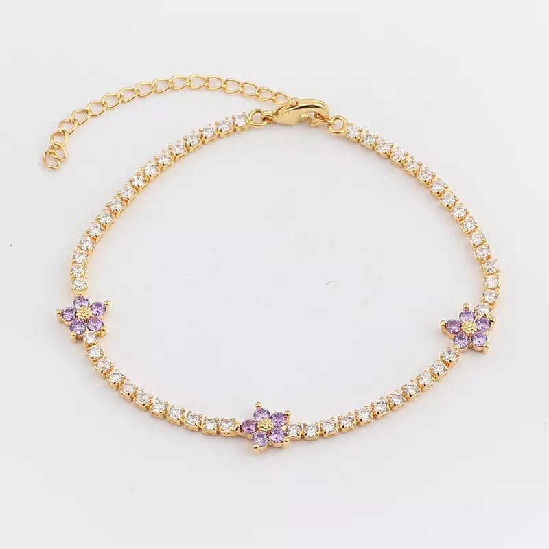 Sparkly Flower Bracelet