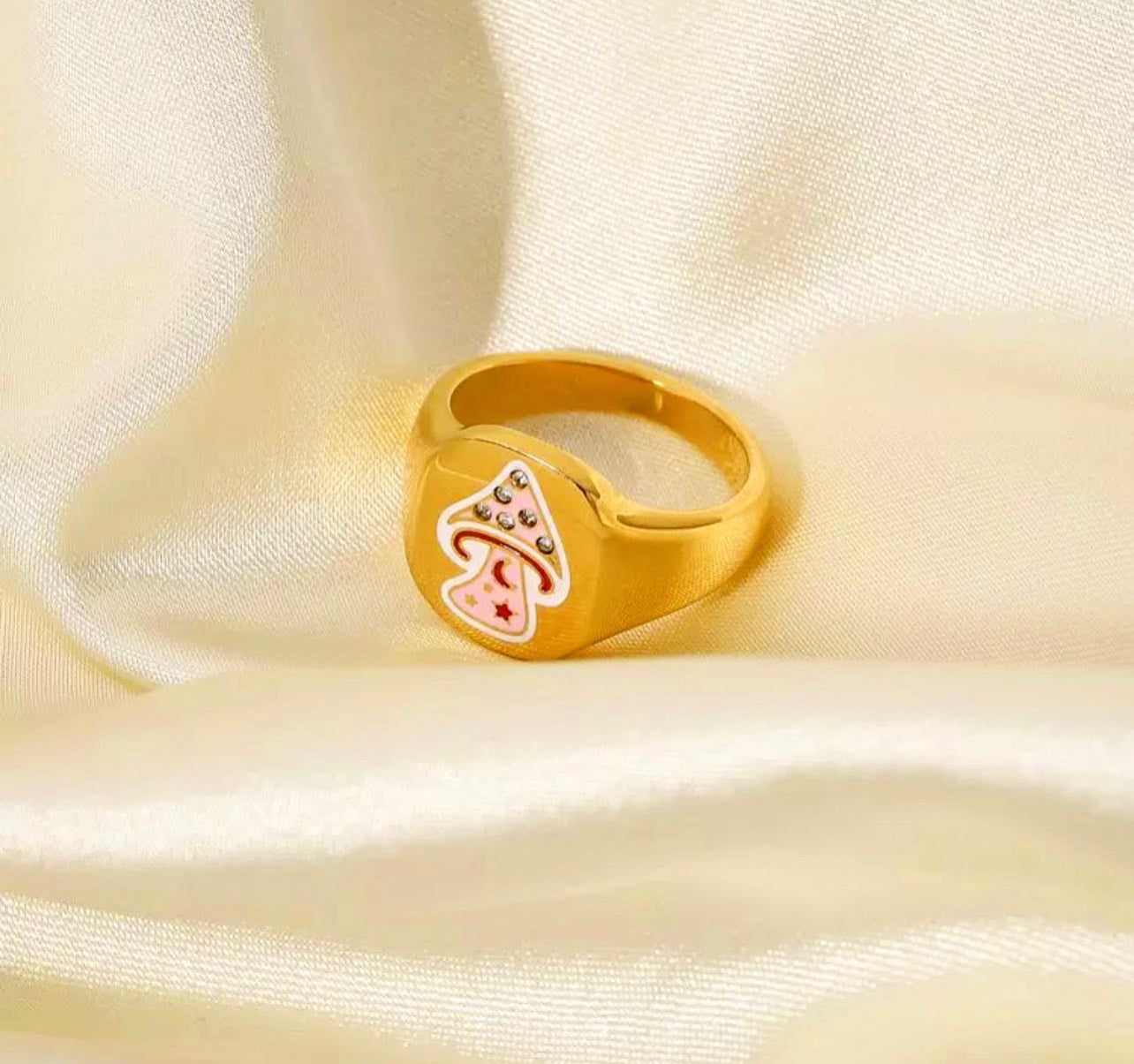 cute girls mushroom ring.