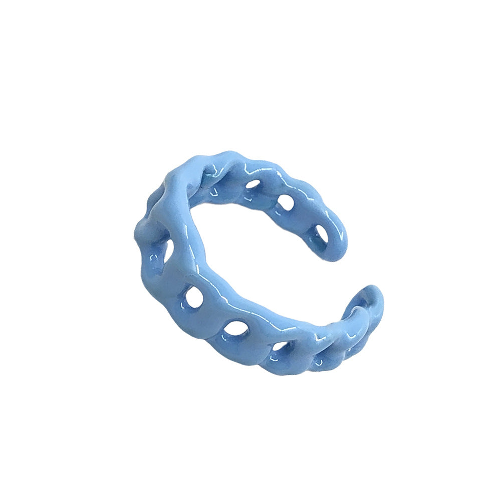 blue dripping chain resin ring