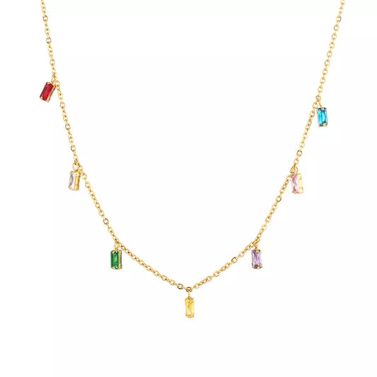 Rainbow Drops Necklace