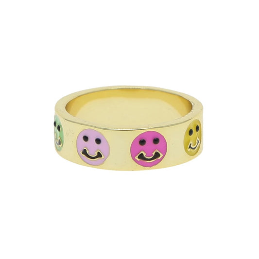 All Around Smile Ring. Cute gold smile ring. Colorful smile ring.